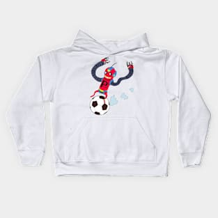 robot or soccer Kids Hoodie